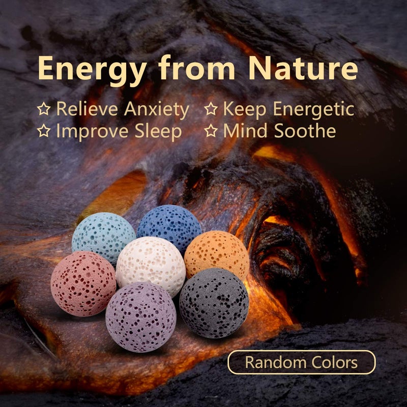 INFUSEU Dreamcatcher Necklace Aromatherapy Gifts Essential Oil Diffuser Lava Rock Stone Pendant Native American Indian Jewelry for Women Dream Catcher Feather Spiritual Meditation Items - Image 5